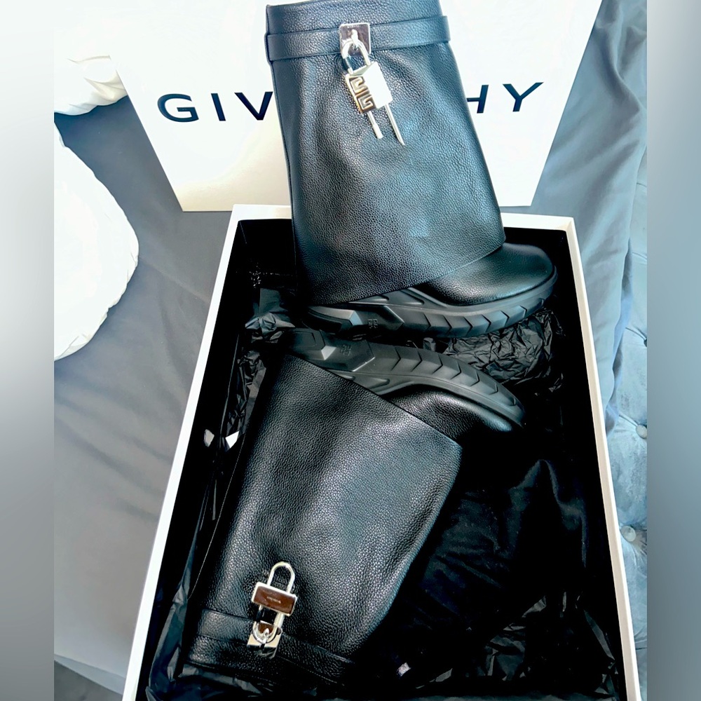 Givenchy Shark Lock Biker Boots